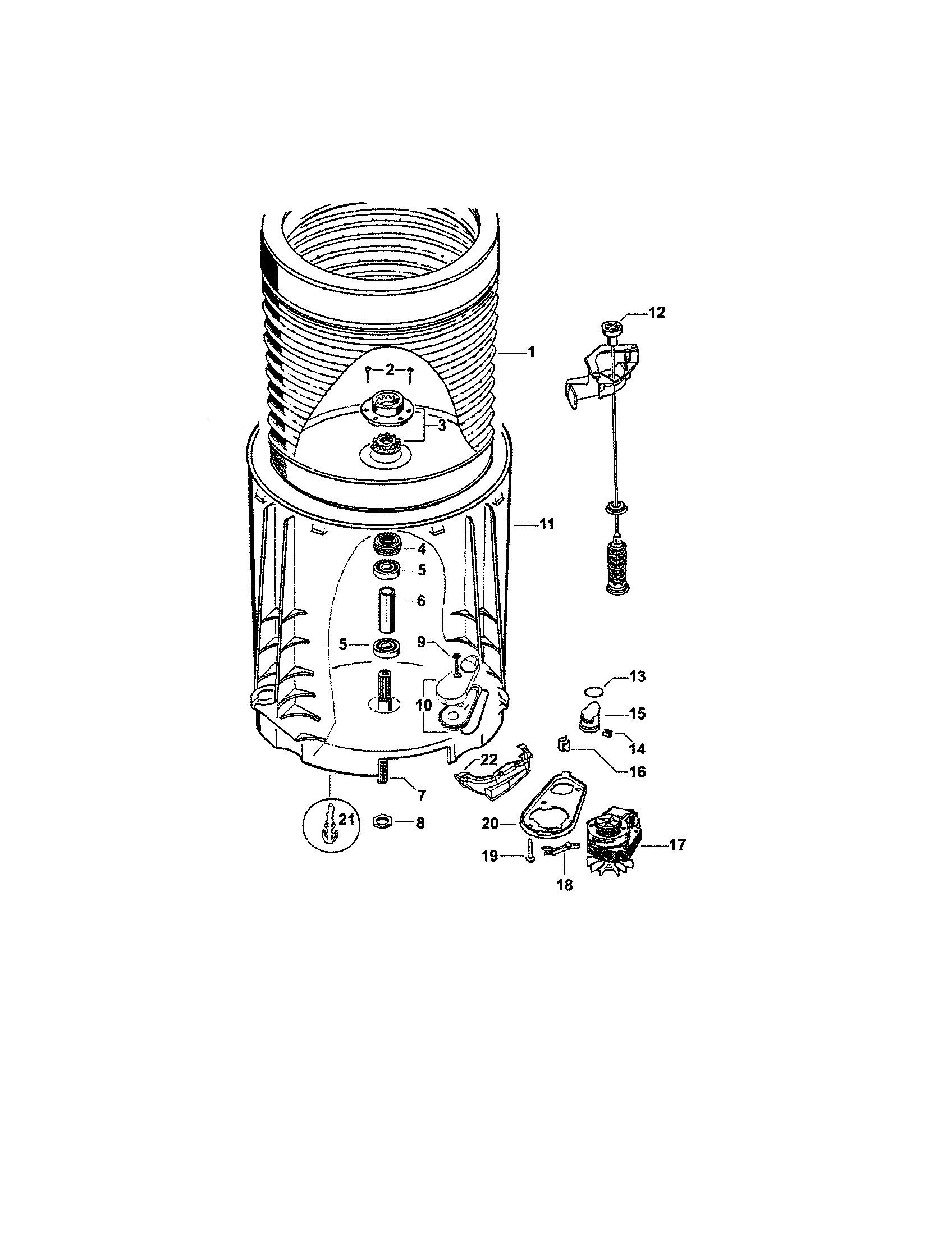 Inner & outer bowls/pump