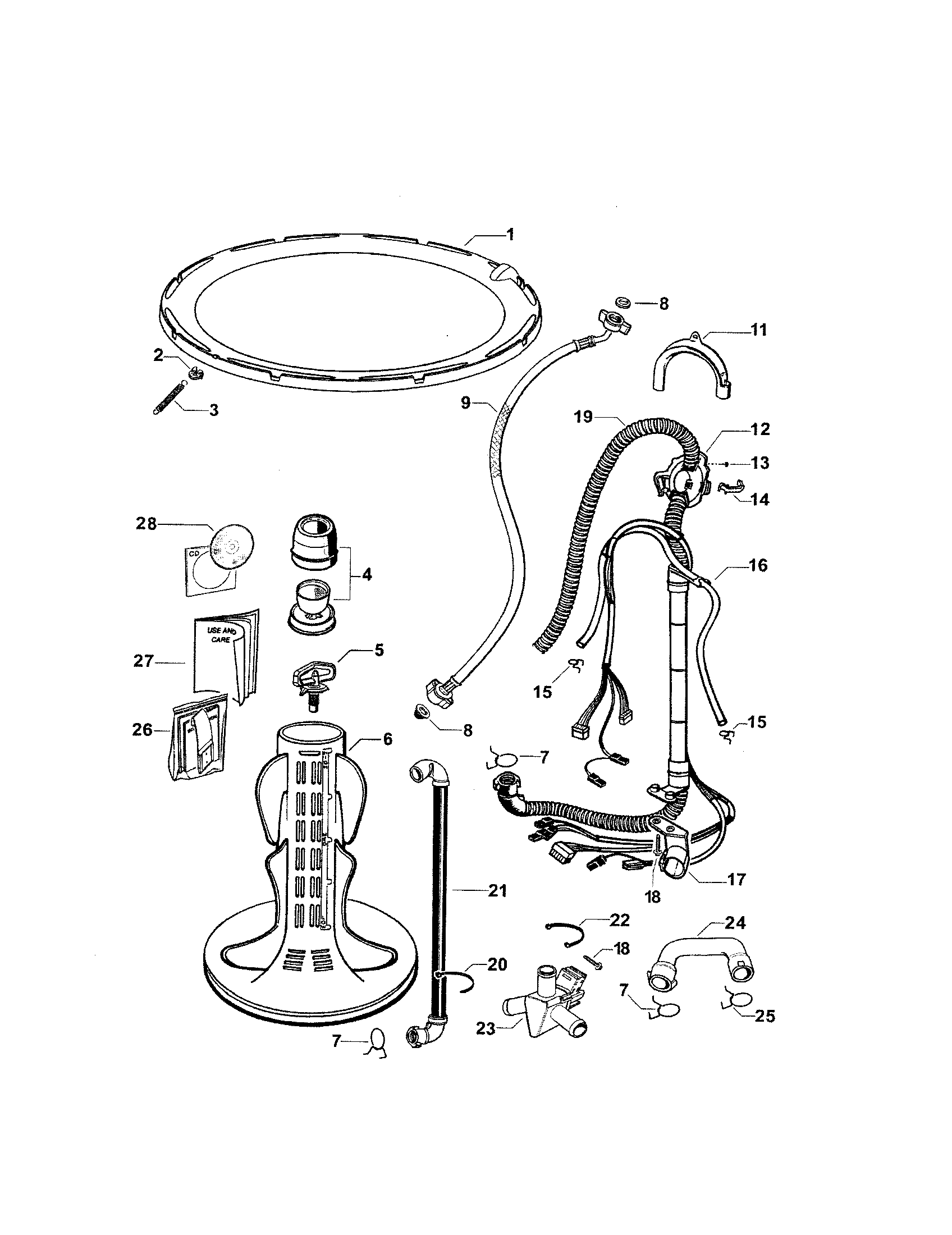 AGITATOR AND HOSES