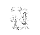 Fisher & Paykel IWL12-96154B agitator and hoses diagram