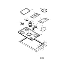 Fisher & Paykel GC913SS-88452A hob top diagram