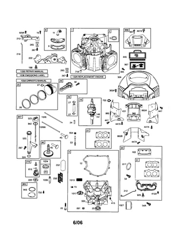 Cylinder/sump/crankshaft