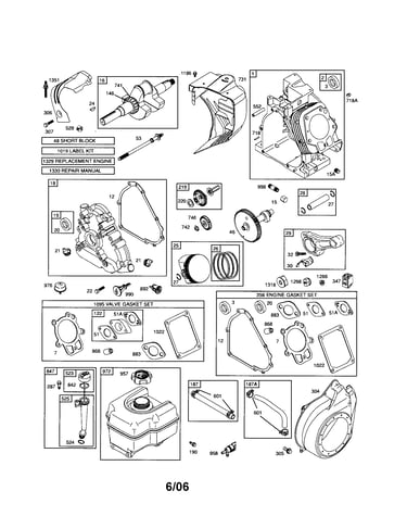Cylinder/crankcase/fuel tank