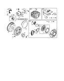 Rewind starter/flywheel