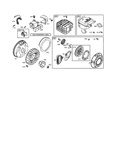 Rewind starter/flywheel