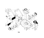 Poulan 96146000201 engine/housing/handle diagram