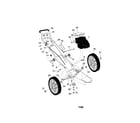 Poulan PPWT622 engine/wheels/handle diagram