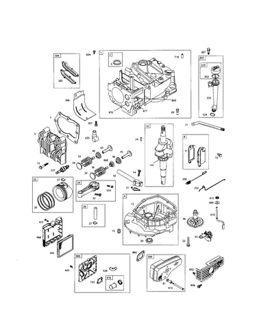 Cylinder/crankshaft/sump