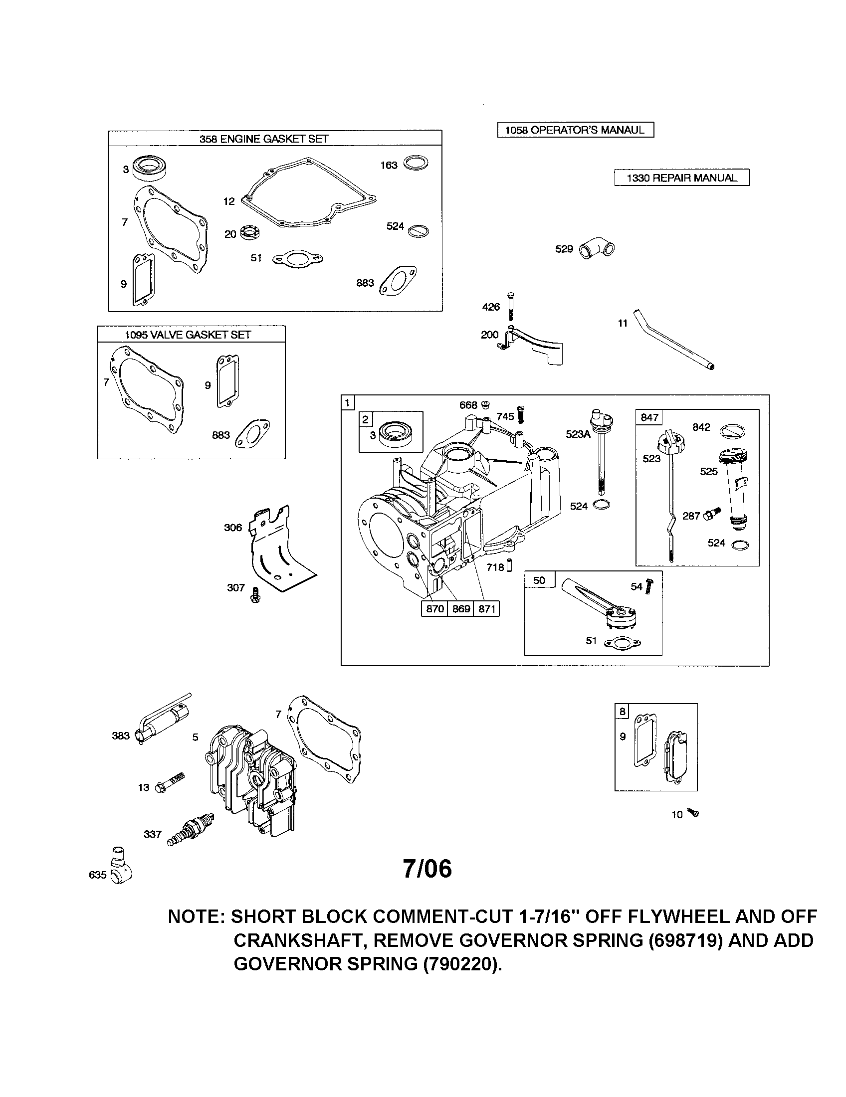 Cylinder/gasket sets