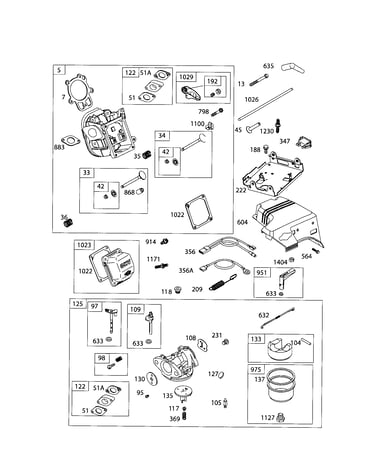 Cylinder head/carburetor