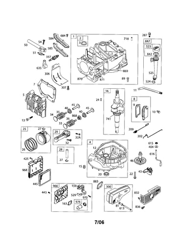 Cylinder/crankshaft/sump