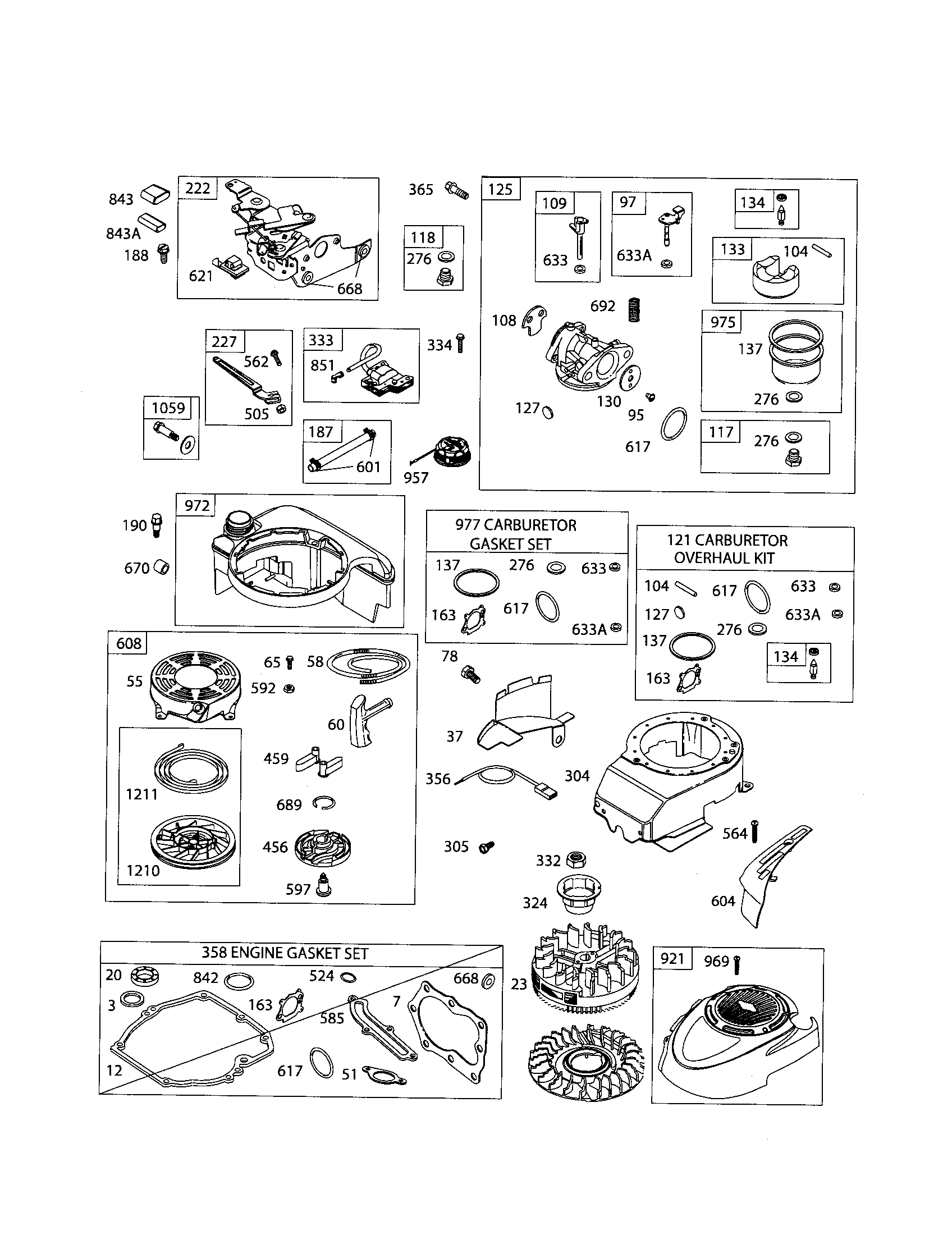 CARBURETOR/REWIND STARTER