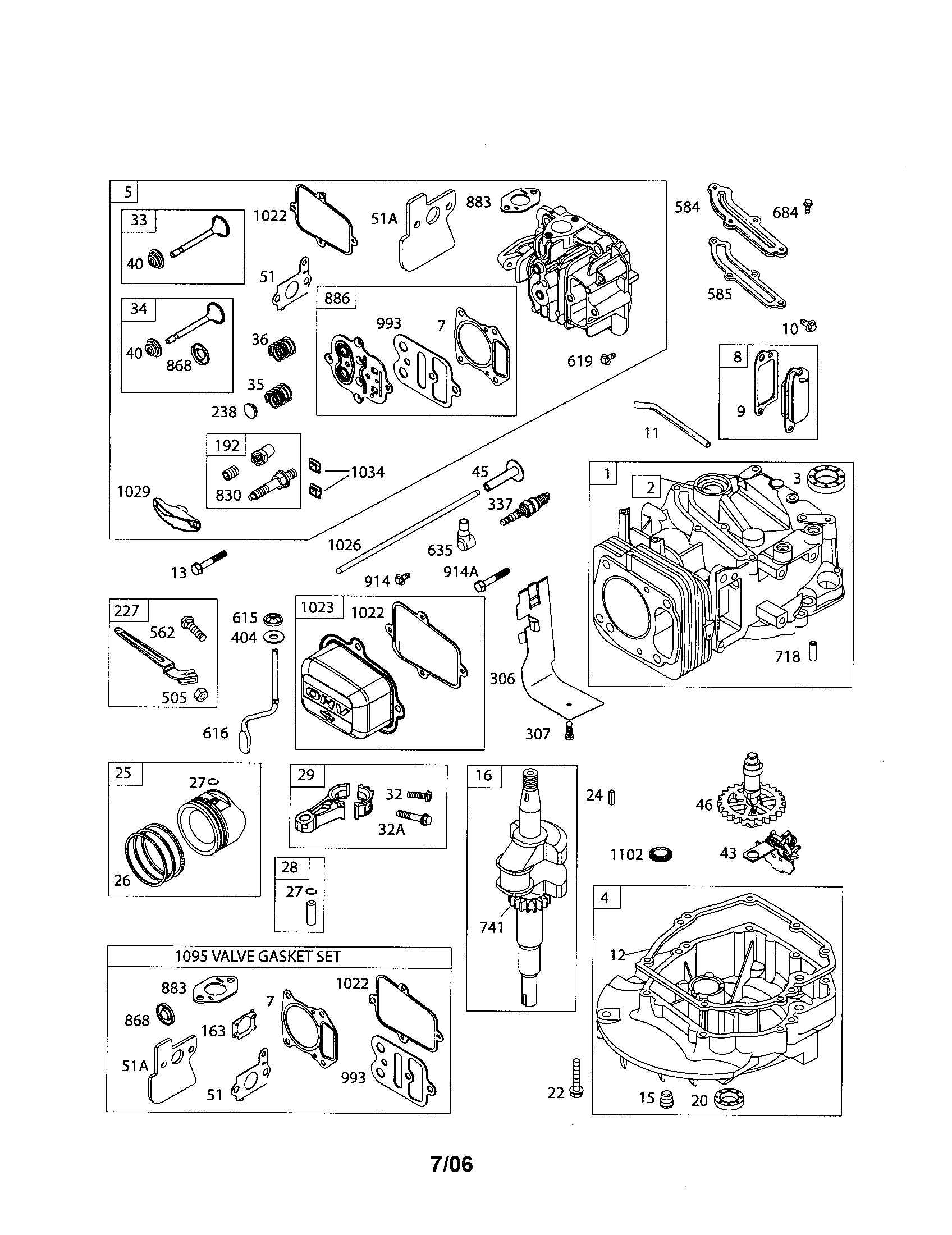 Cylinder/cylinder head/sump