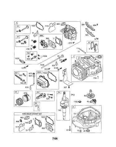 Cylinder/cylinder head/sump