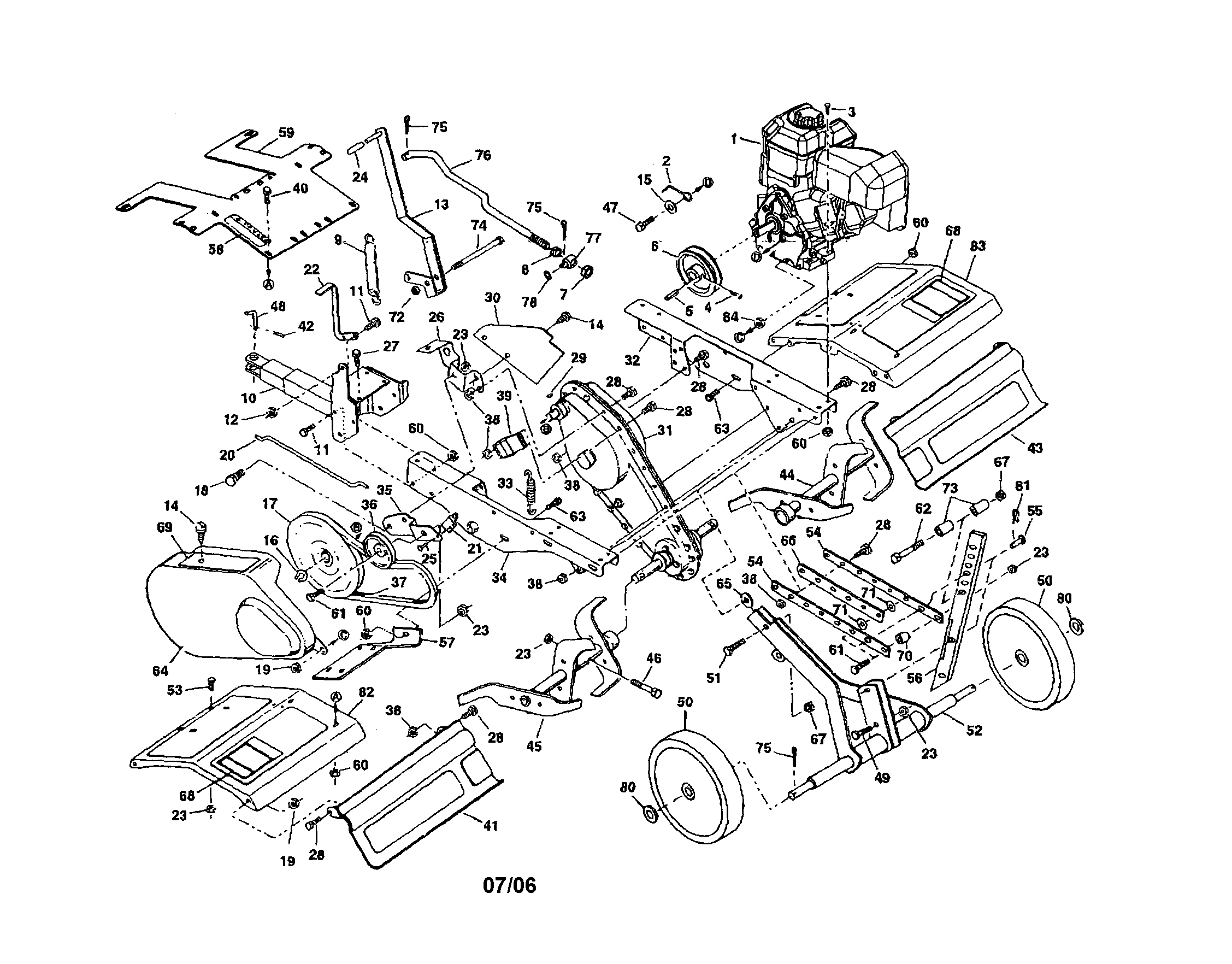 TINE SHIELD/ENGINE/CHASSIS