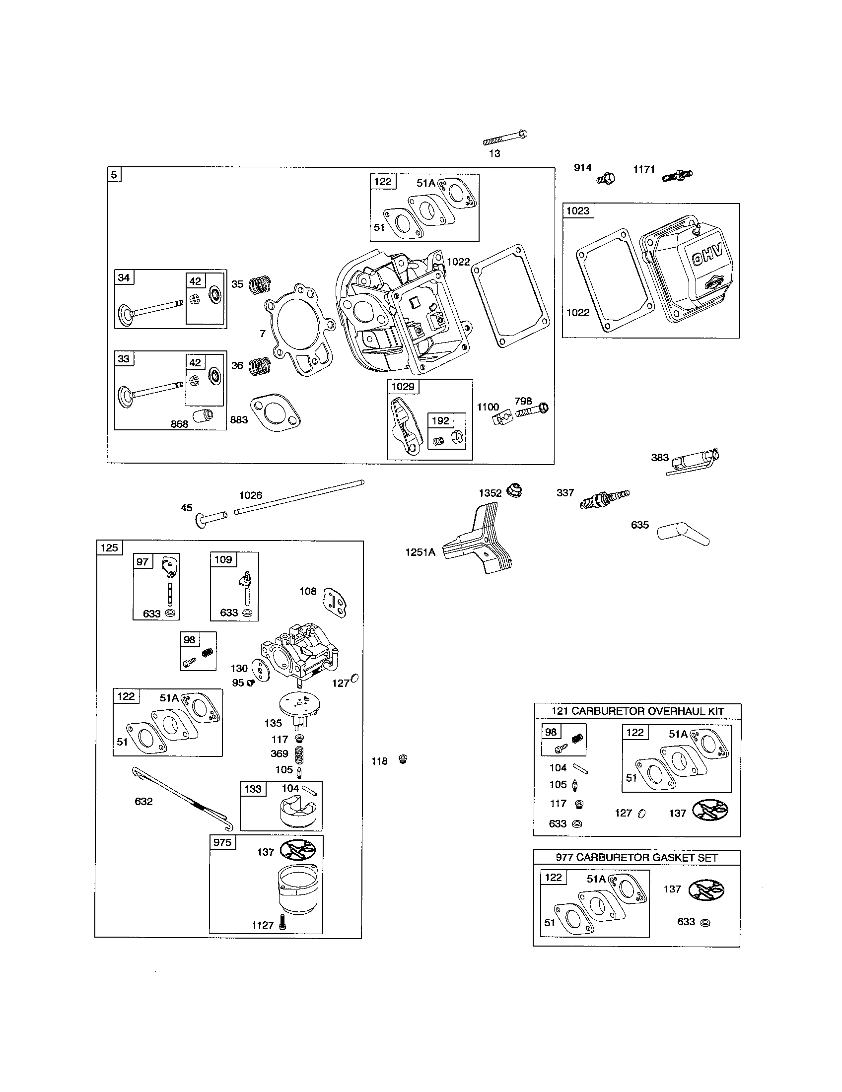 Cylinder head/carburetor