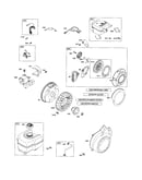 Rewind starter/fuel tank