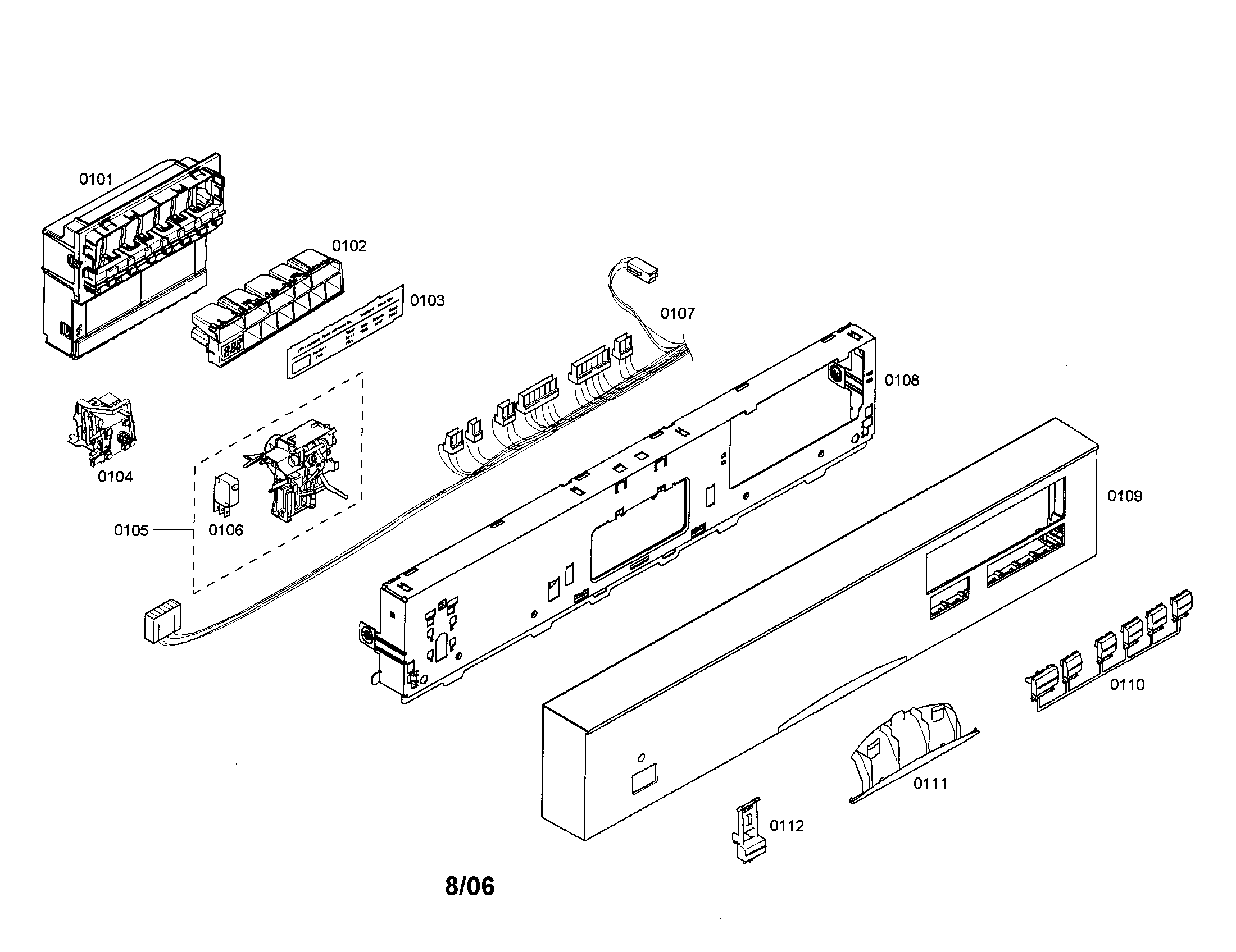 Fascia panel/control unit