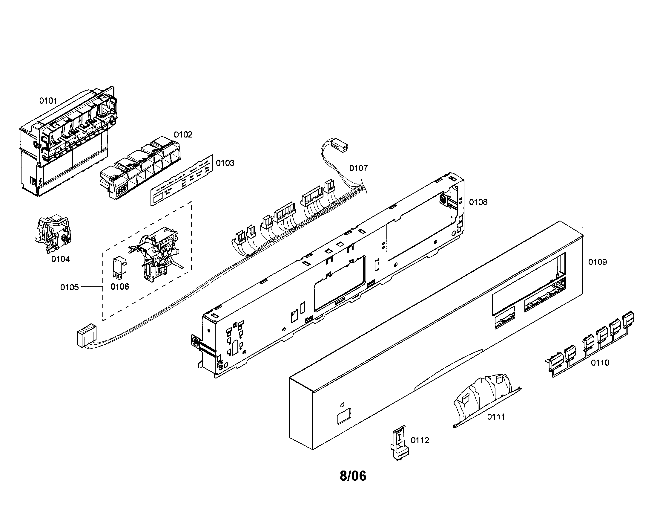 Fascia panel/control unit