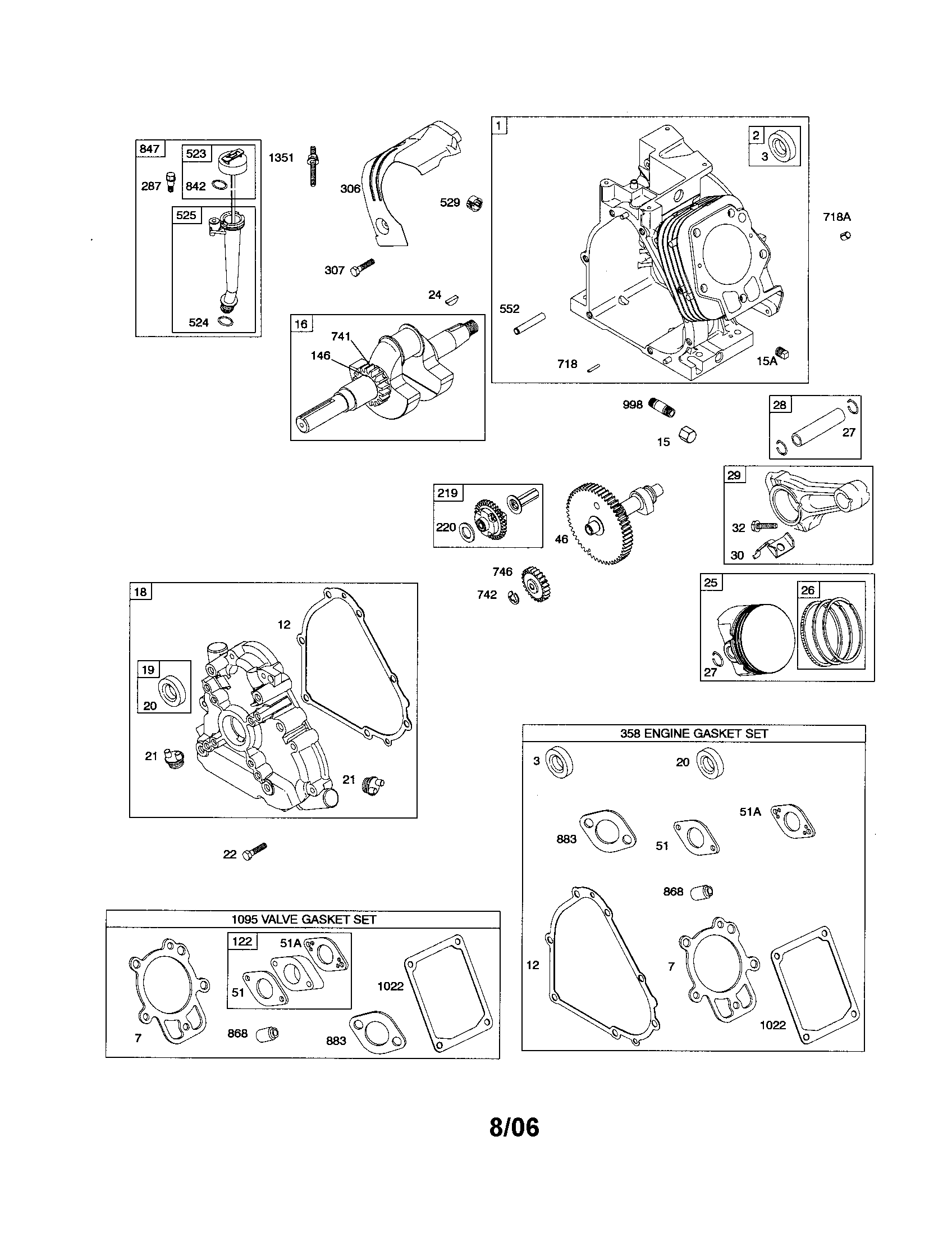 Cylinder/crankcase/crankshaft