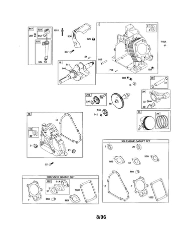 Cylinder/crankcase/crankshaft