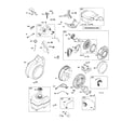 Craftsman 917881052 rewind starter/muffler/fuel tank diagram