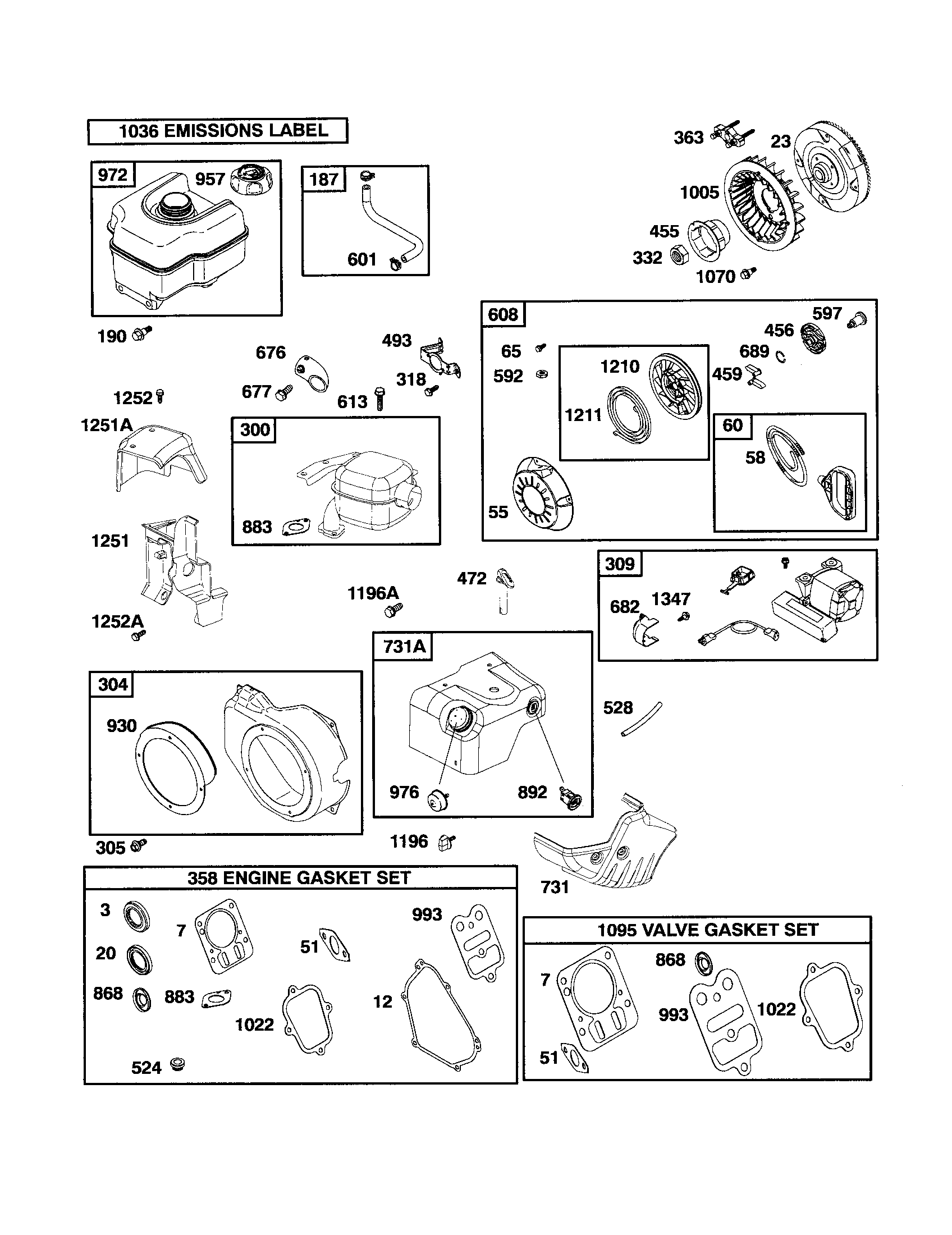 Rewind starter/fuel tank