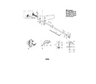 Poulan PP336 driveshaft/handle/shield diagram