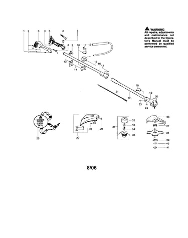 Driveshaft/handle/shield
