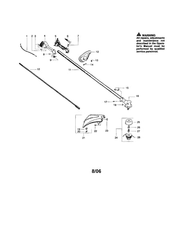 Driveshaft/shield/handle