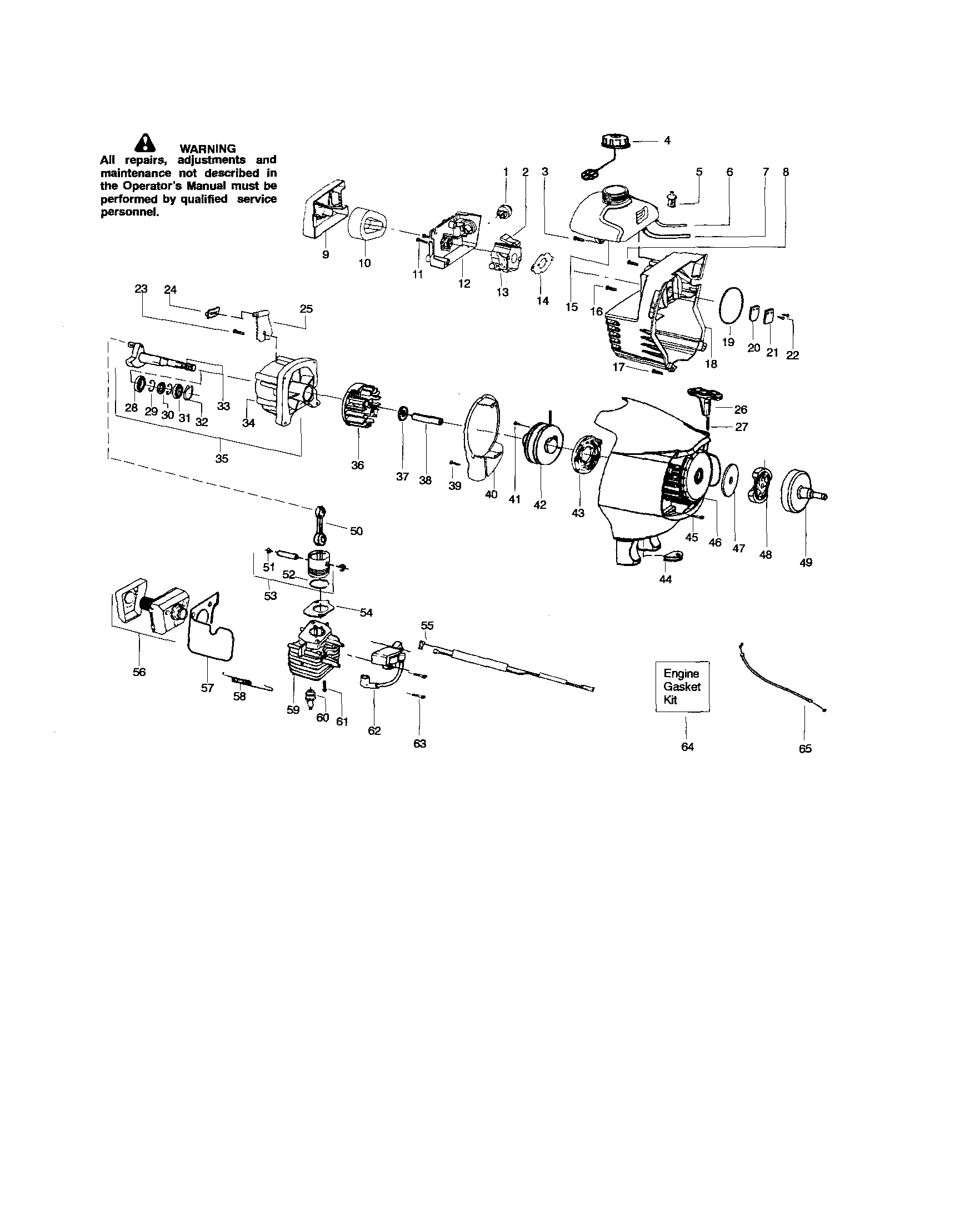 Cylinder/crankshaft/crankcase
