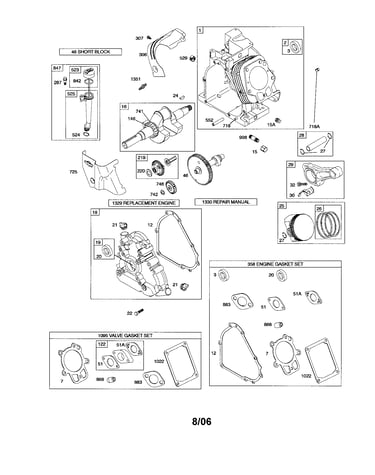Cylinder/crankshaft/crankcase