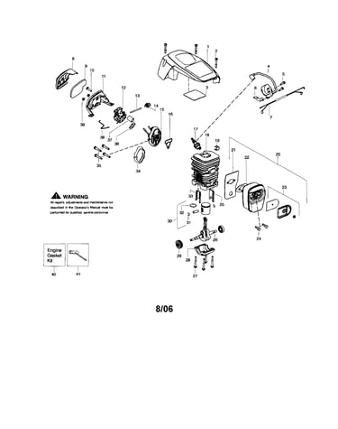 Shield/cylinder/crankshaft