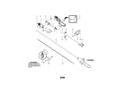 Poulan 810EP driveshaft/handle/fan diagram