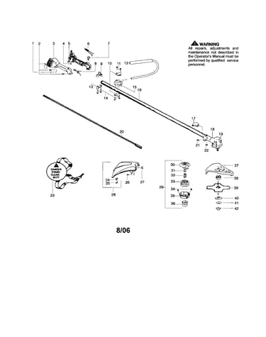 Driveshaft/shield/handle