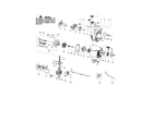 Poulan PPB350 cylinder/crankshaft/crankcase diagram