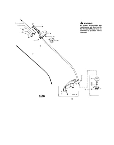 Driveshaft/handle/shield