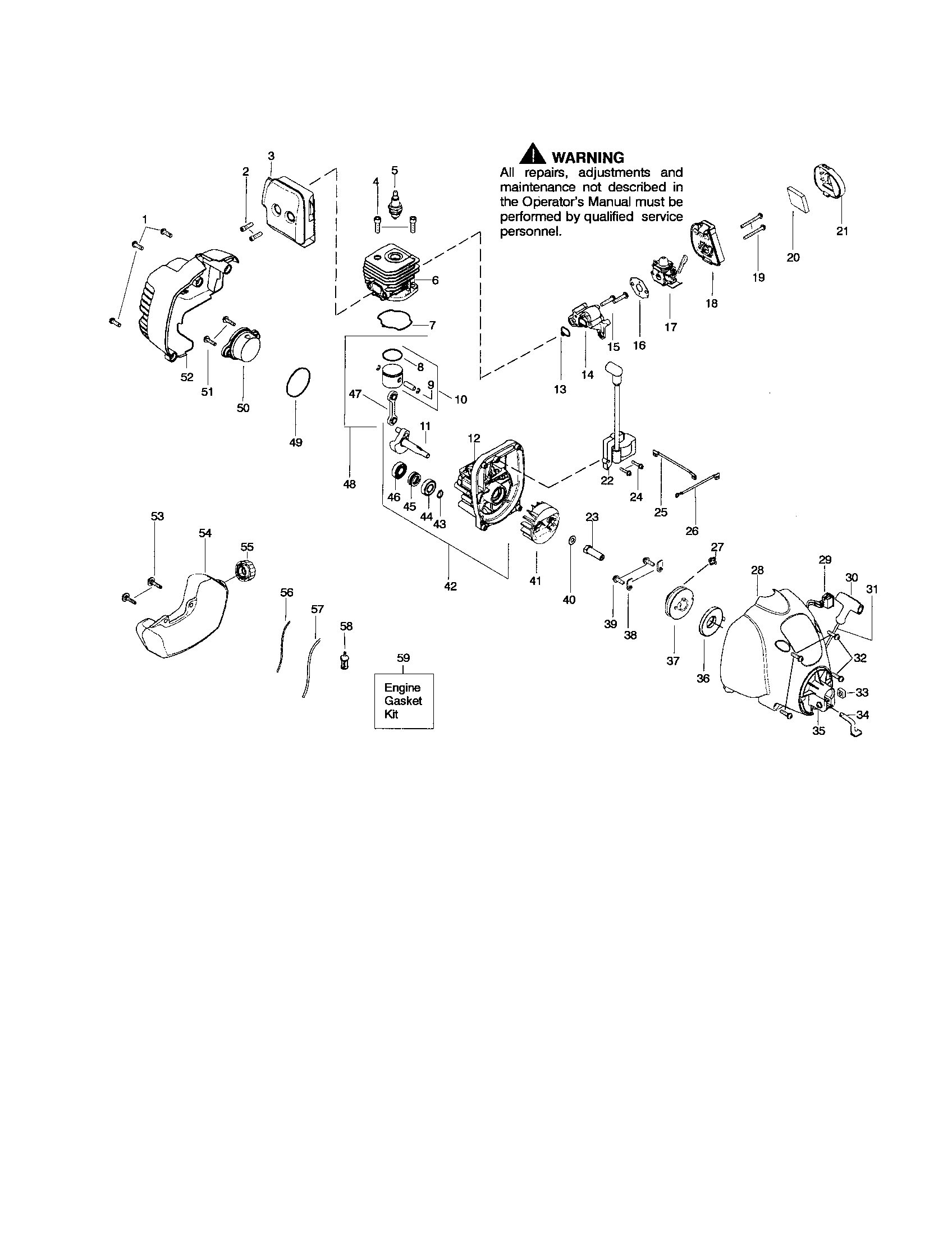Cylinder/crankshaft/crankcase