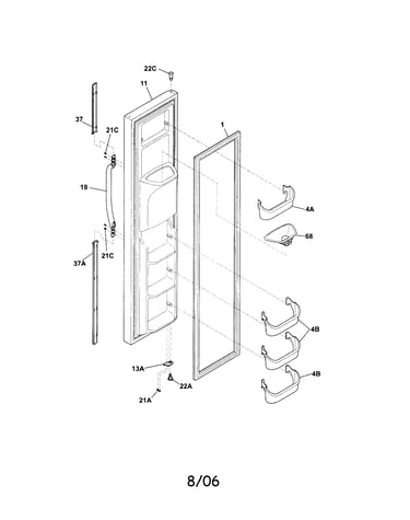 Freezer door