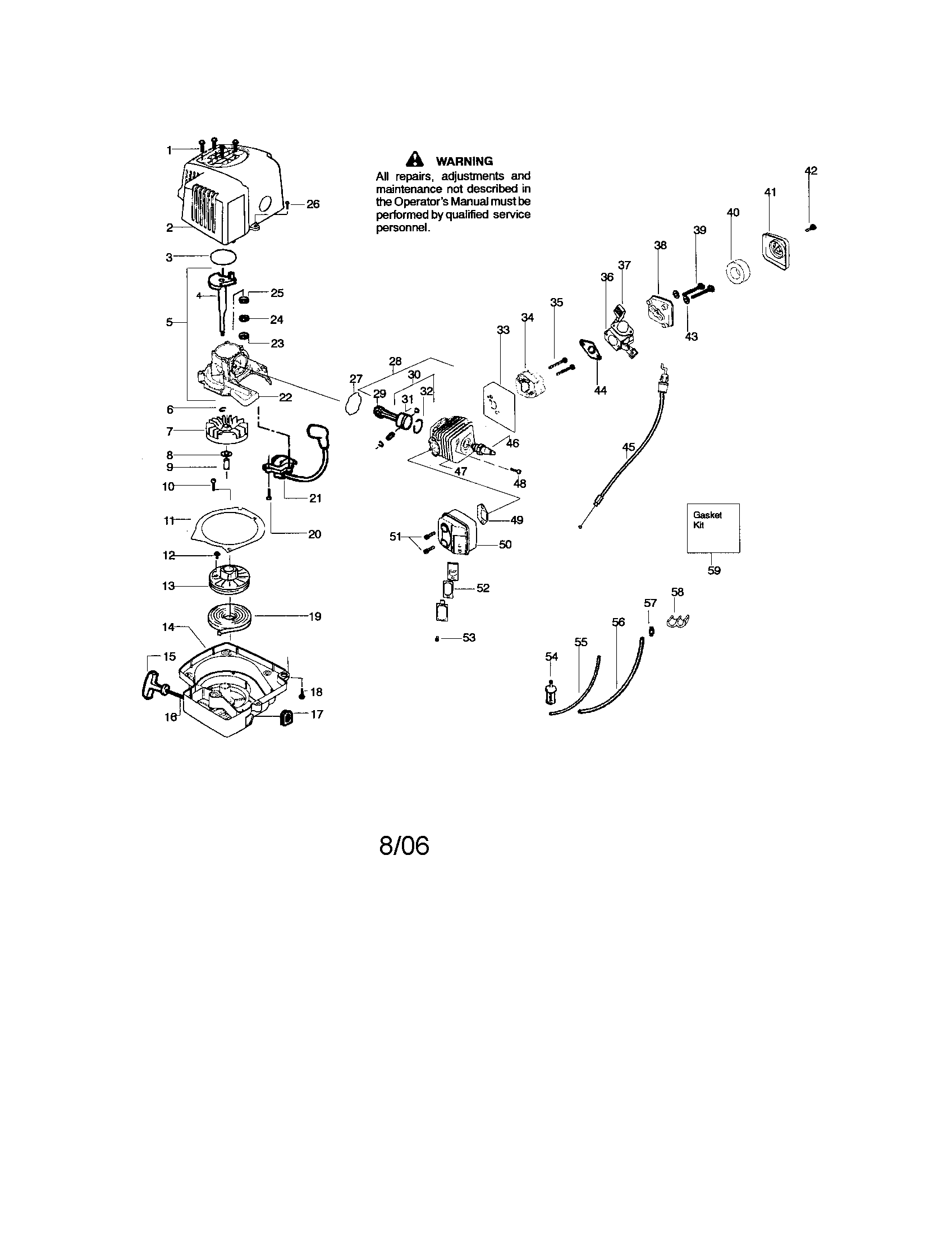 Cylinder/crankshaft/crankcase