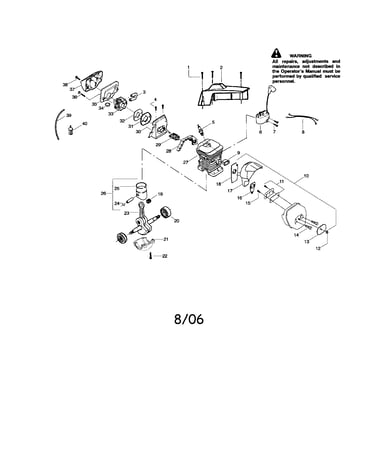 Cylinder/shield/crankshaft