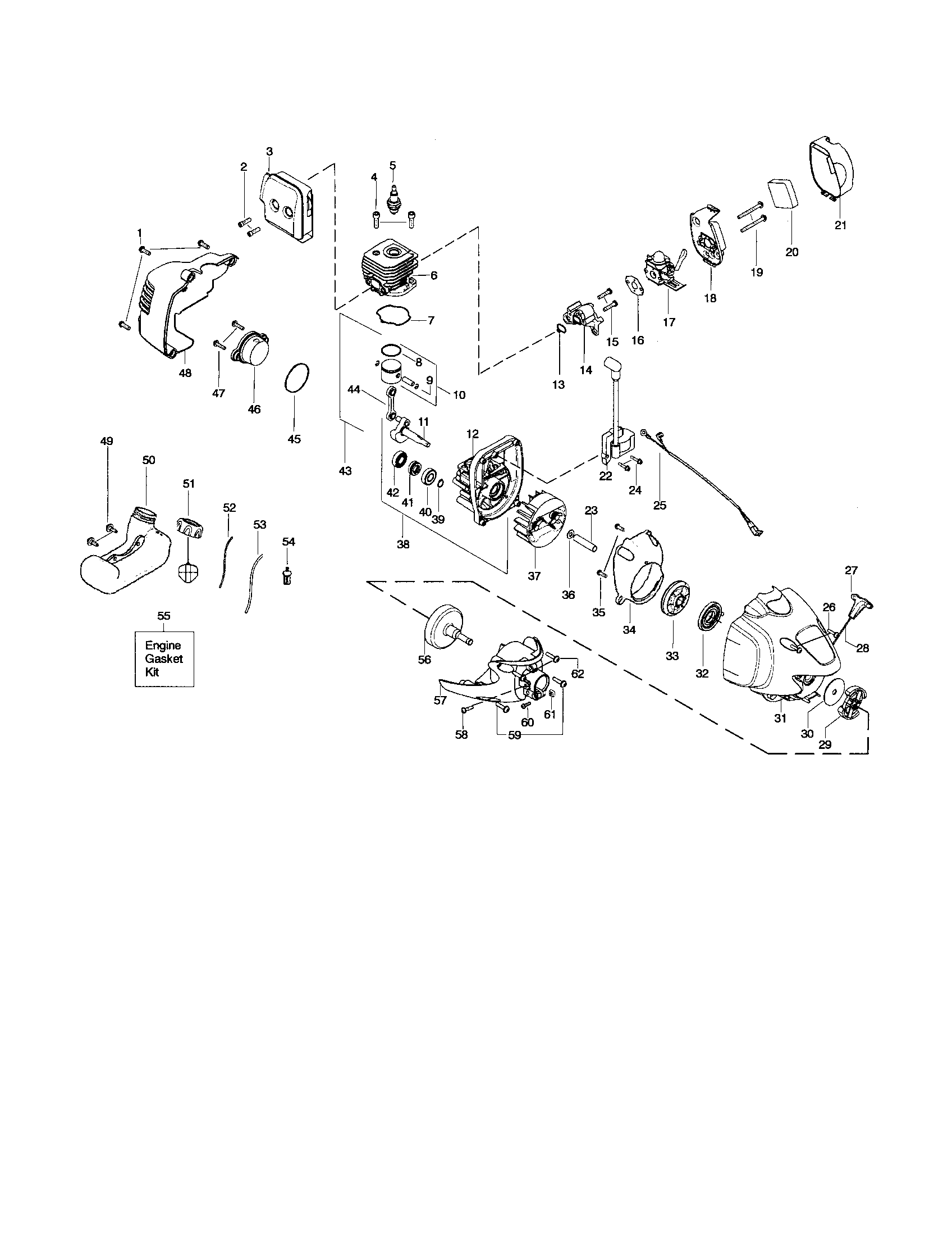 Cylinder/crankshaft/crankcase
