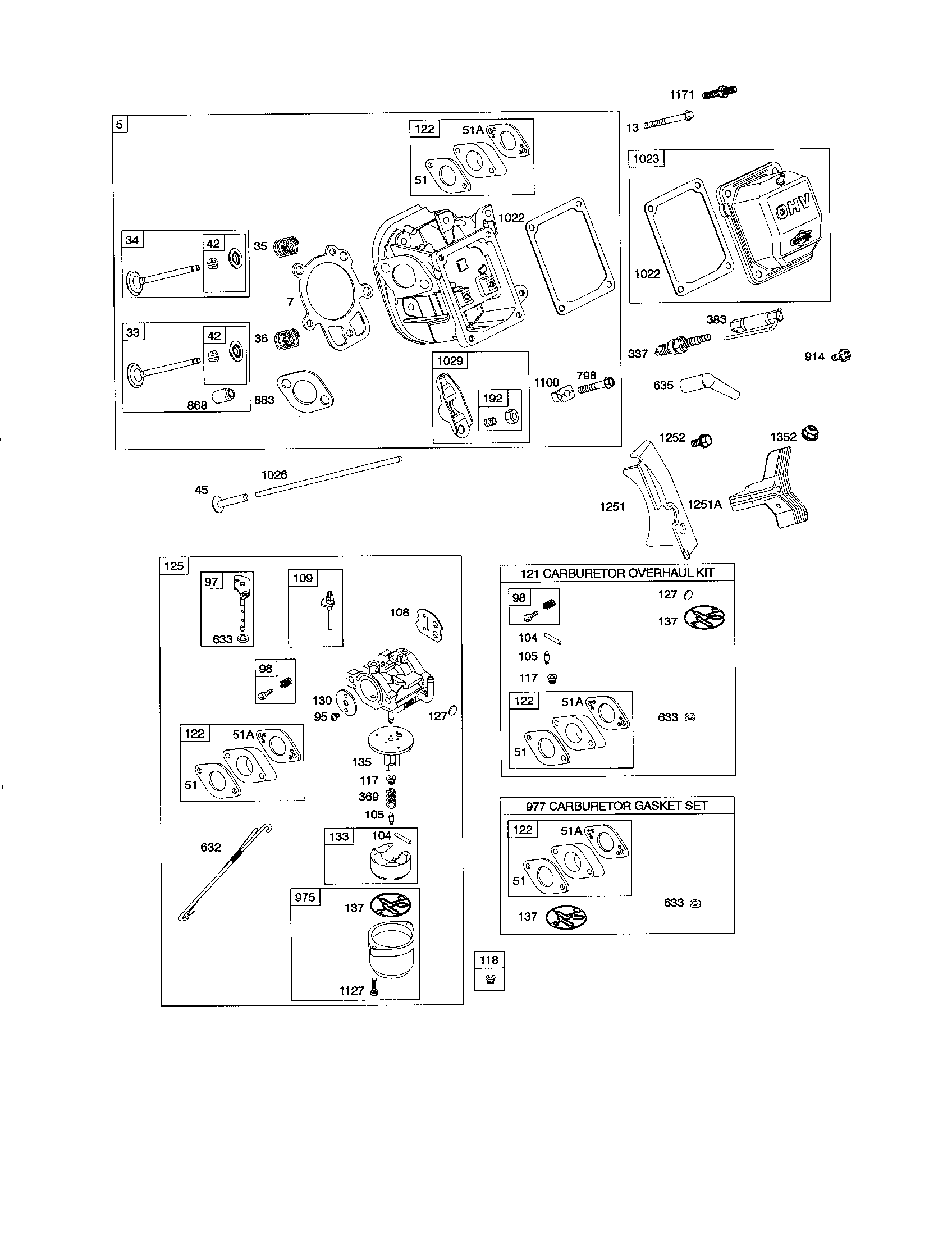Cylinder head/carburetor