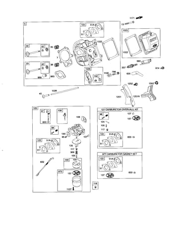 Cylinder head/carburetor
