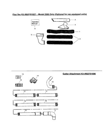Flex vac kit/gutter attachment