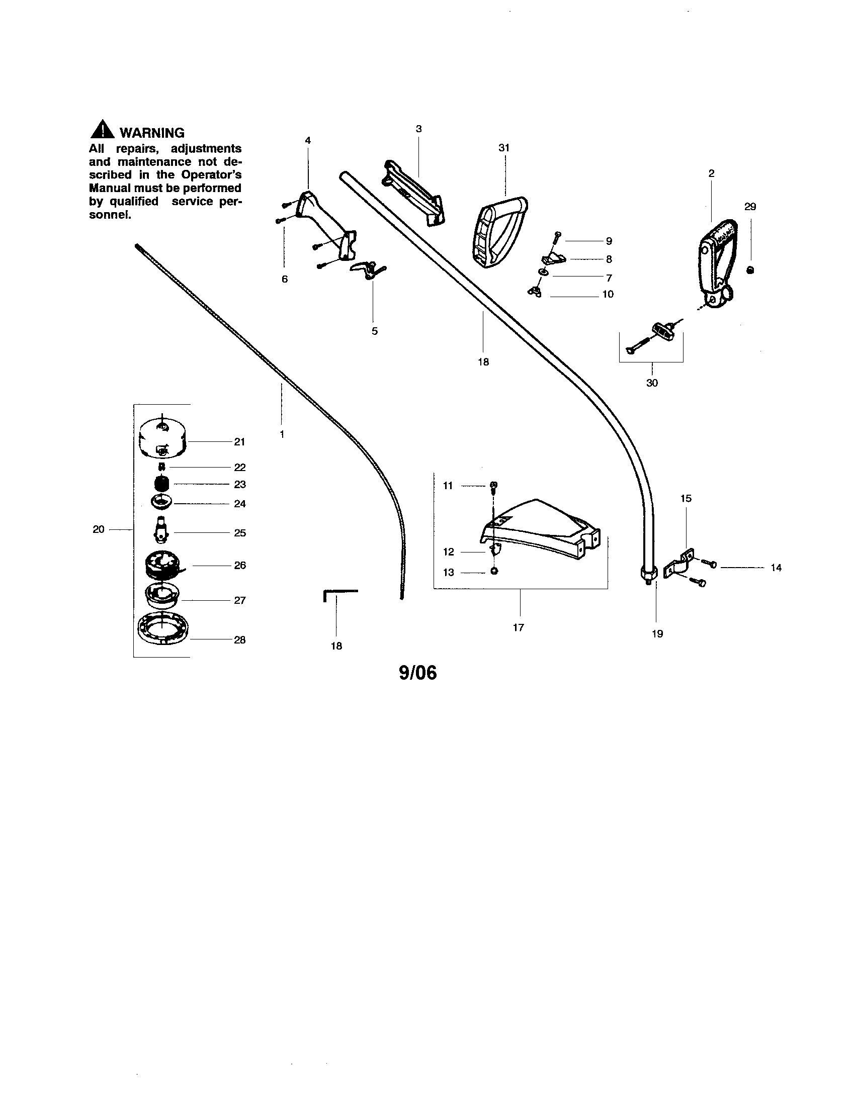 Driveshaft/shield/cutting head