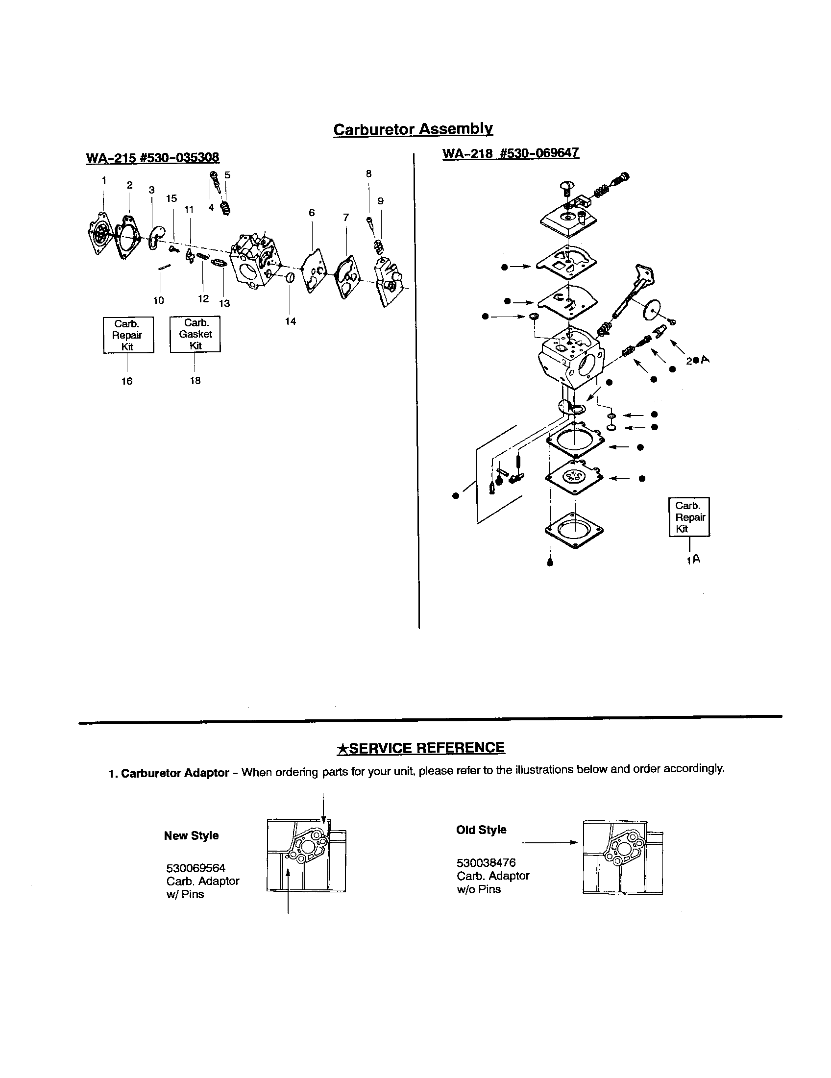 Carburetor assembly