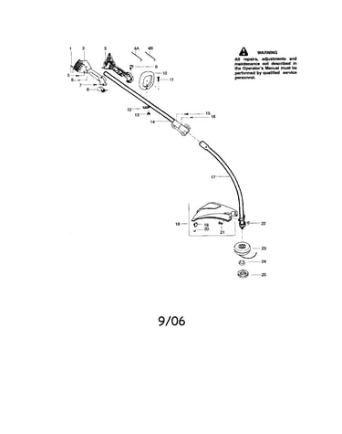 Driveshaft/handle/shield