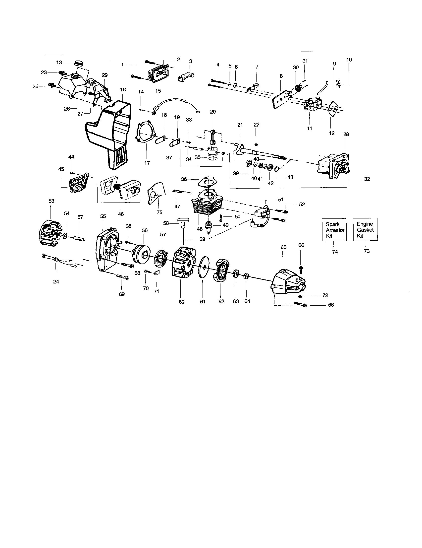 Cylinder/crankshaft/crankcase