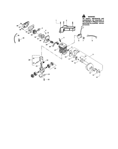 Cyinder/crankshaft/shield