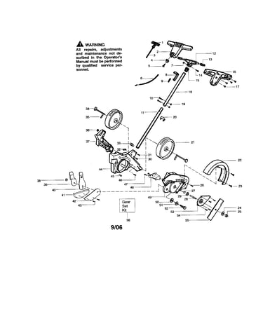Handle/fan housing/gear box